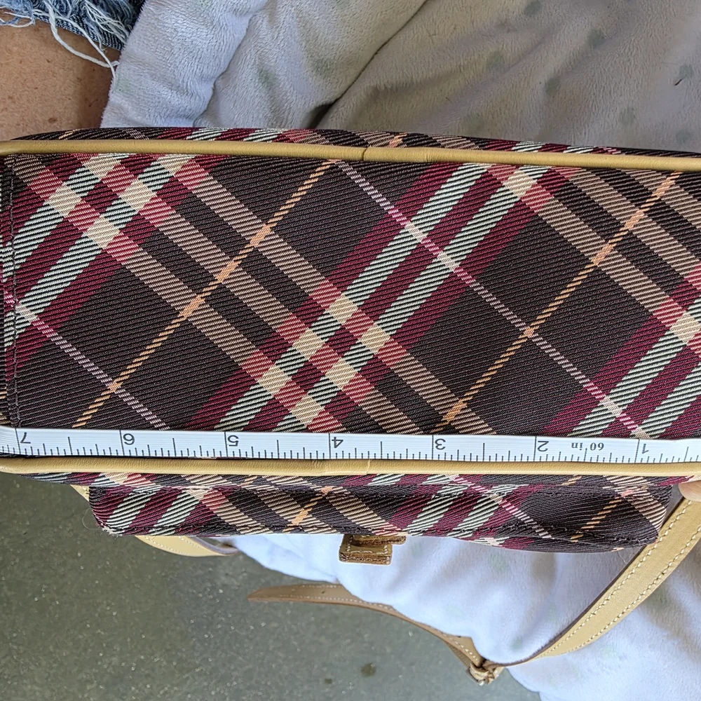 Burberry Blue Label London Plaid Crossbody Bag - Brown and Yellow - Picture 2 of 16